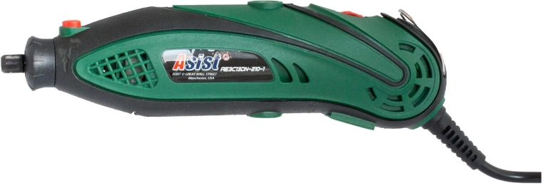 Mini ravnalna brusilka 135 W v kovčku s 210 deli pribora ASIST