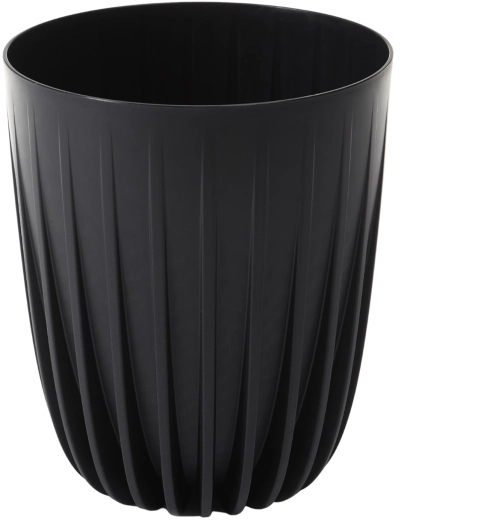 Cvetočni lonček Mira Eco Recycled 39 cm črn