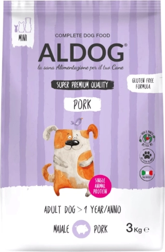 Aldog Pork Mini briketi za odrasle pse majhnih pasem, svinjina, 3 kg