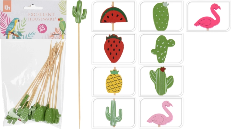 Dekorativne bambusove zobotrebce 12 cm – set 20 kos