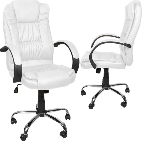 White Office Swivel Chair made of Eco Leather Malatec