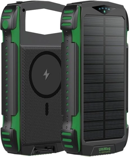 Sončna powerbanka 4smarts TitanPack UltiMag 20000 mAh, odporna, zelena