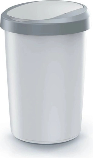 Koš za odpadke z nagibnim pokrovom 25 l pepelasto siv PROSPERPLAST