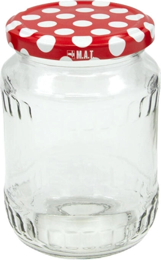 Kozarci za vlaganje 370 ml TWIST 66 s pikčastim pokrovčkom, set 8 kosov