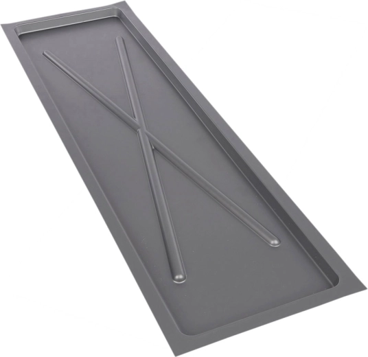 Metpol ozka odcejalna posoda srebrna 75 × 22,5 cm za dvonadstropni odcejalnik 80 cm