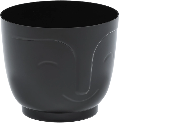 Dekorativni lonec za rože Atena 14 cm črn