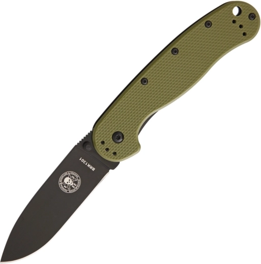 ESEE Avispa Black OD Green žepni outdoor nož 8,9 cm, črno/zelen, FRN