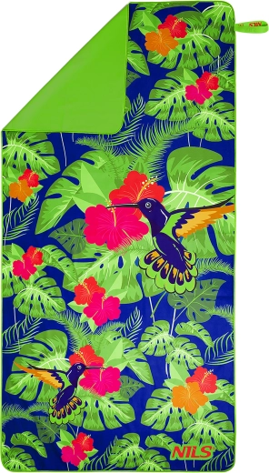 Hitrosušeča mikrovlaknena brisača NILS Camp pingvini 160 × 80 cm