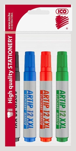 Flomstri za flipchart ICO XXL, komplet 4 barv