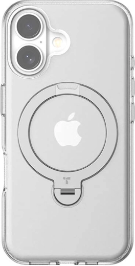 Torras Ostand Spin prozorno ohišje za iPhone 16