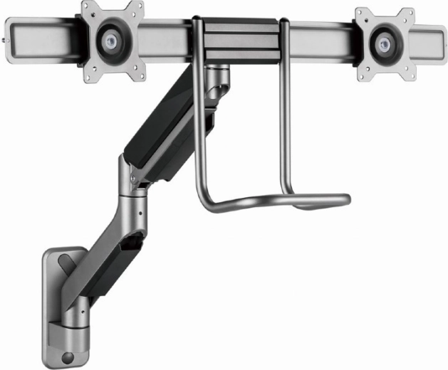 Dvojni stenski nosilec za monitor 17–32 palcev 8 kg