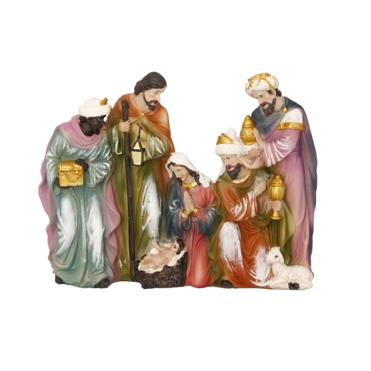 Jaslična figurica – Jezusovo rojstvo s tremi kralji 25,7 × 4,5 × 20 cm