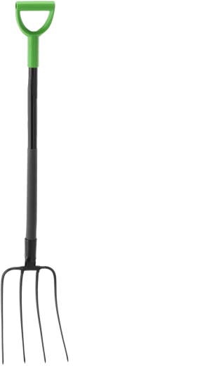 Vrtne vile s 4 konicami z jeklenim ročajem 120 cm in ročajem v obliki D