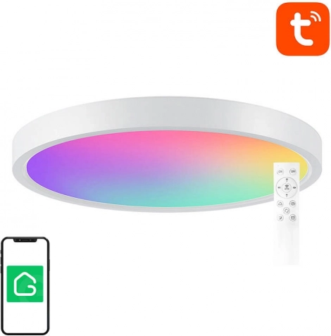 Pametna stropna svetilka 30 cm WiFi/Bluetooth 16M RGBCW Gosund LB12 1920lm Tuya z Daljinskim Upravljanjem