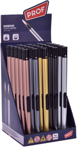 Plamenski polnilni vžigalnik PROF 21 cm – mešanica barv