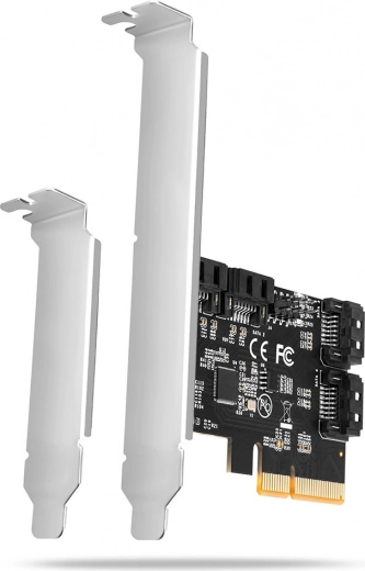 Krmilnik PCIe s 4× SATA 6G, ASMedia ASM1164, polna in nizkoprofilna ploščica