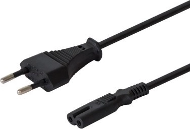 Ploski napajalni kabel osmica C7 2‑pin 1,8 m
