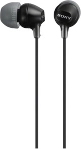 Ušesne slušalke z mikrofonom SONY MDR-EX15AP črna
