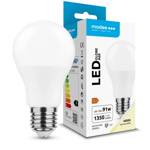 MODEE LIGHTING LED Bulb Globe A60 13 W E27 neutral white