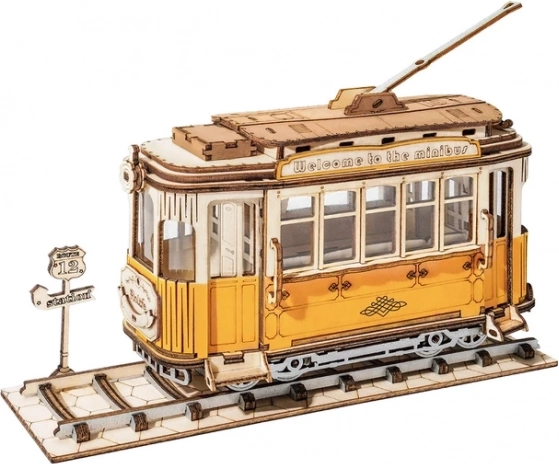 3D lesena sestavljanka Tramvaj od Rolife