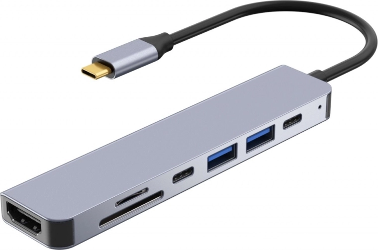 Priklopna postaja USB-C hub z HDMI 4K in čitalnikom kartic