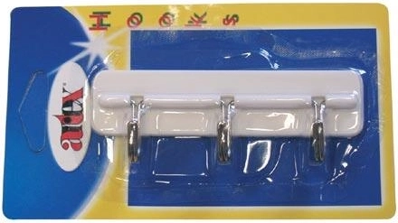 Samolepilni trojček 10,5 cm – plast in krom