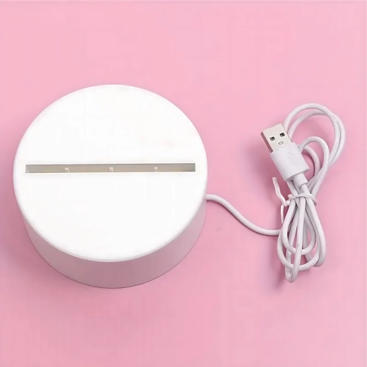 Nočna LED lučka srce z 3D iluzijo na USB