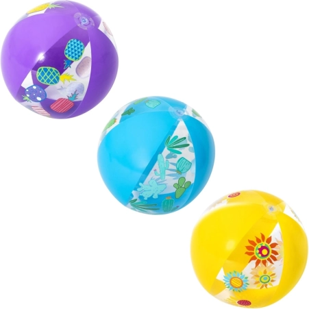 Bestway napihljiva plažna žoga s cvetličnim motivom 51 cm