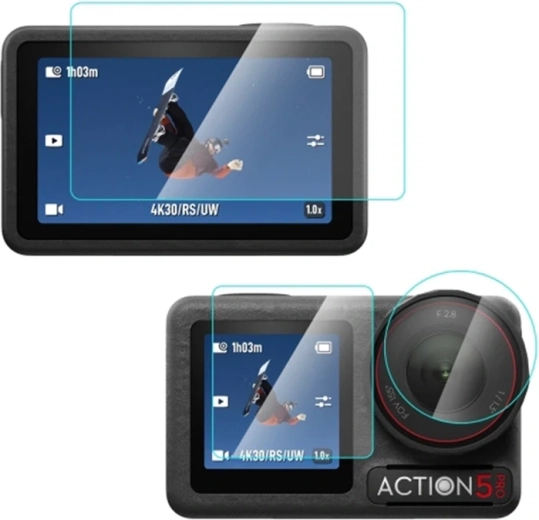 PULUZ protective tempered glass for DJI Osmo Action 5 Pro