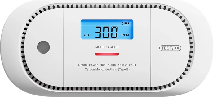 Detektor ogljikovega monoksida X‑Sense XC01‑R z LCD‑zaslonom in zamenljivo baterijo