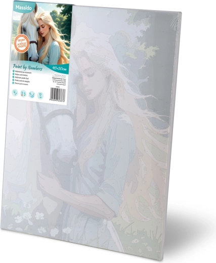 Predtiskano platno z oštevilčenimi polji