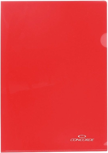 Vložna mapa A4 v obliki L z izrezom, 180 µm, rdeča, 10 kos