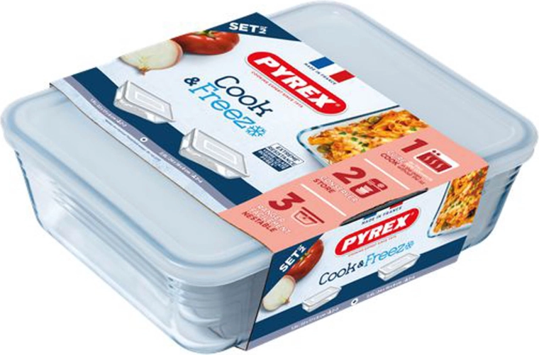 Set steklenih posod PYREX 1,5 l in 2,6 l