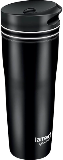 Potovalni termo lonček Lamart Manq 360 ml, črn