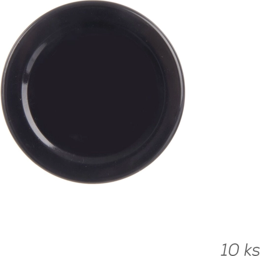 Kovinski pokrovček TO 53 (53 mm) črn, 10 kos