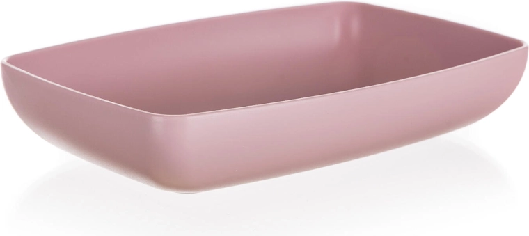 Postrežni pladenj CULINARIA 18 × 12 × 3,5 cm – rožnat, plastičen