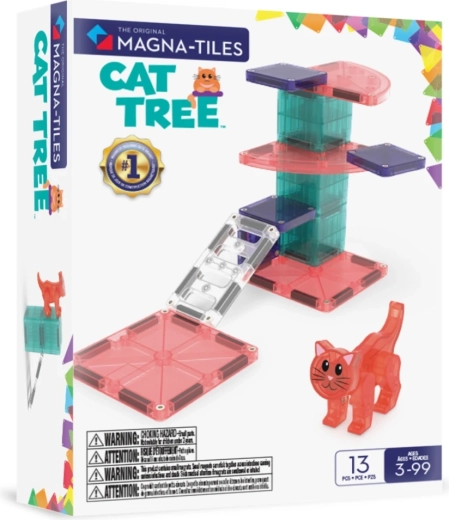 MAGNA-TILES Cat Tree magnetna konstrukcijska igrača – mačje drevo (13 delov)