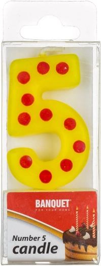 My Party Number 5 Birthday Candle