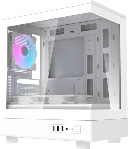 Računalniško ohišje DarkFlash DB330M Mini Tower (belo) z ARGB ventilatorji