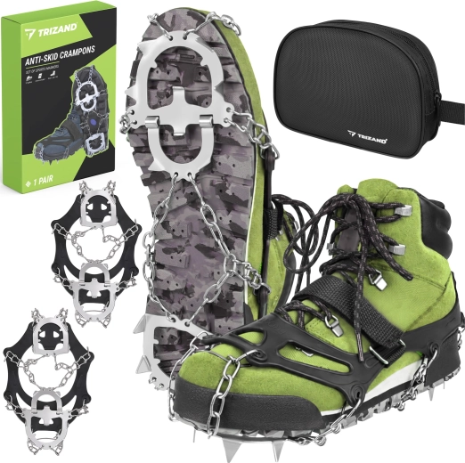 Trizand Hiking Crampons for Shoes, Size L