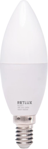 Retlux LED candle bulb E14 3 W daylight white