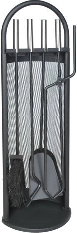 Complete 5-in-1 fireplace set