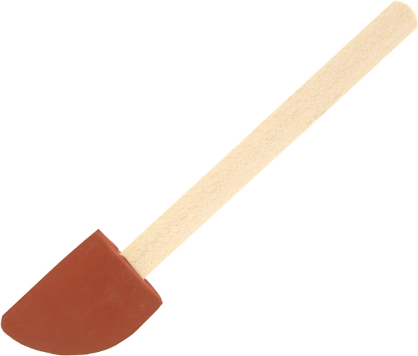 Gumijasta kuhinjska lopatica z lesenim ročajem, 26 cm, rdeča