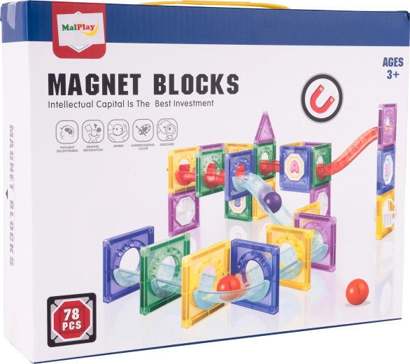 Magnetic 3D Building Set, 78 Pieces