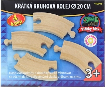 Vláčky Max Short Curved Tracks - 4 pcs