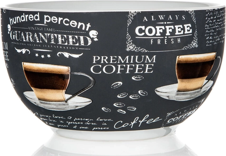 Keramična skleda 550 ml 13 cm 100 Percent – bela z motivom kave