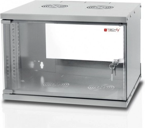 Stenska omarica za rack ECO 19" 6U, globina 450 mm, siva