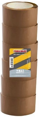 Pakirni trak 48 × 66 m rjav, set 6 kos