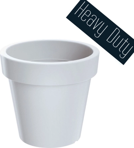 Cvetlični lonec Lexo Round 80 cm – bel