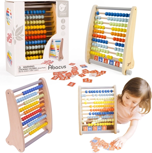 Klasik Leseni Abakus s Matematičnimi Nalogami